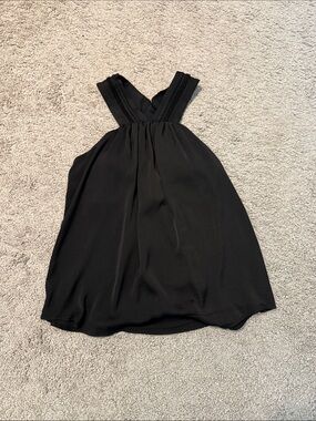 Black Women's Tank Top with Crisscross Straps